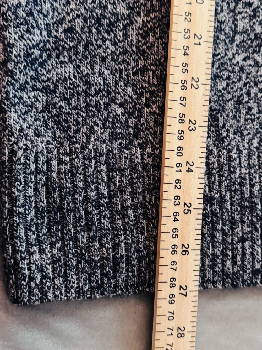 J. Crew Rugged Merino Wool Blend Blue White Marled Crewneck Sweater XL
